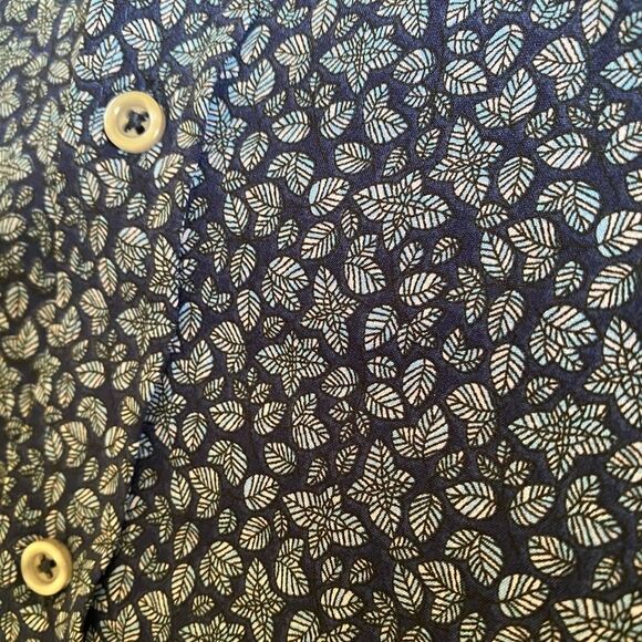 NWT Heritage by Report Collection Floral Printed Button-Down Shirt Men's XL Blue - Picture 6 of 15